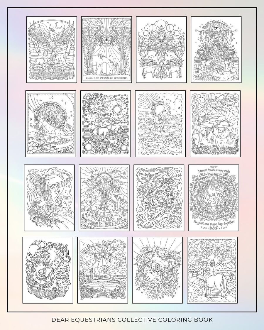 Dear Equestrians Collective Coloring Book