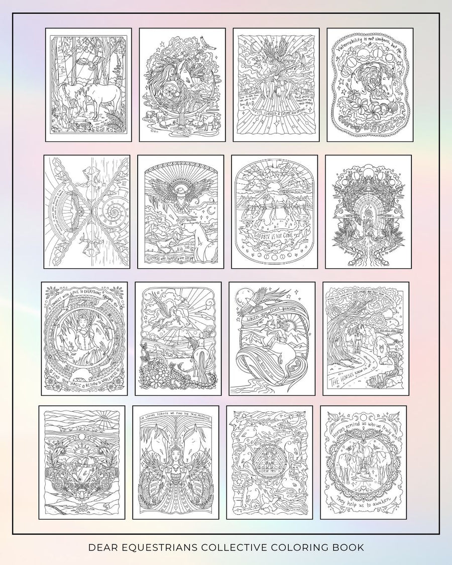 Dear Equestrians Collective Coloring Book